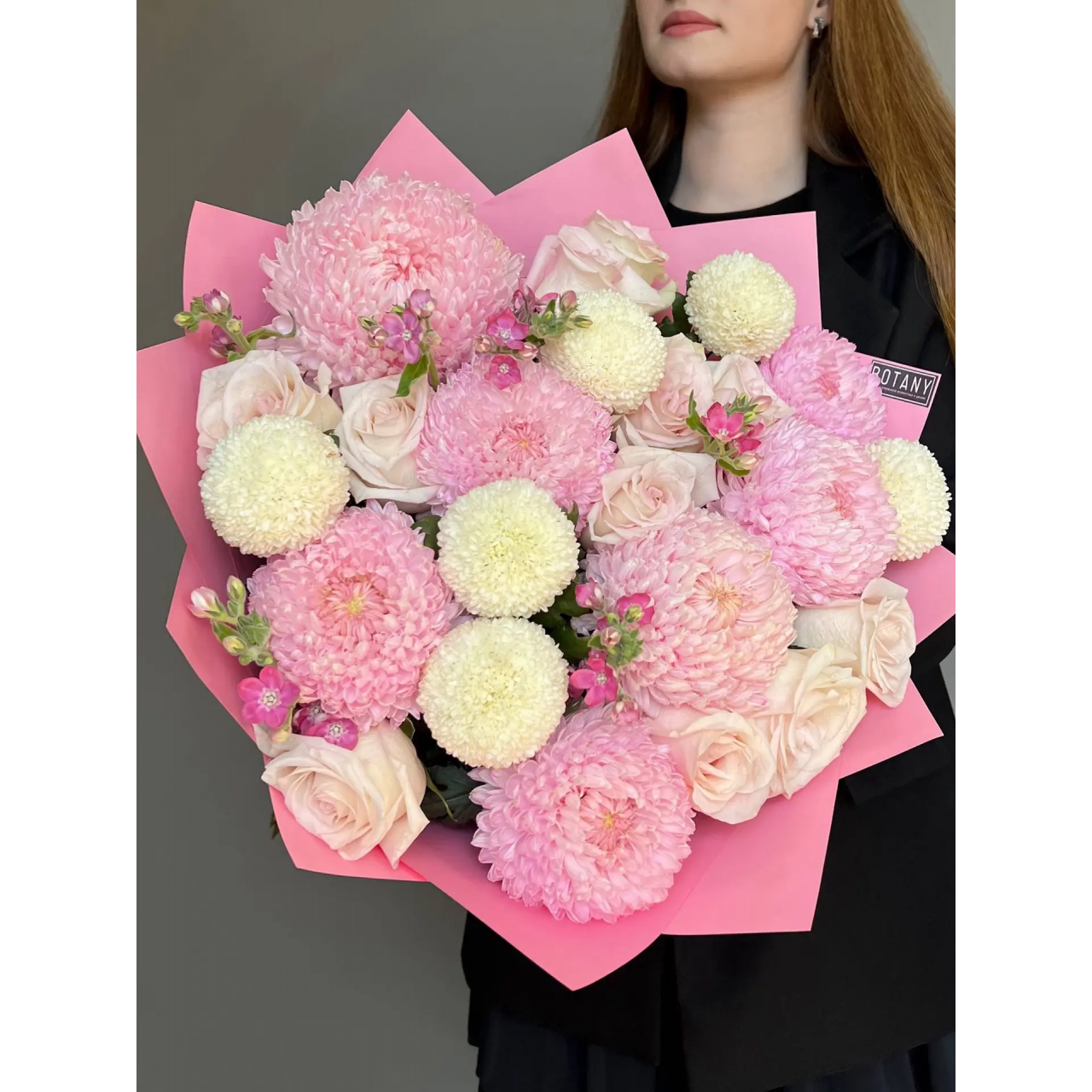 Букет L5094 из хризантем и роз